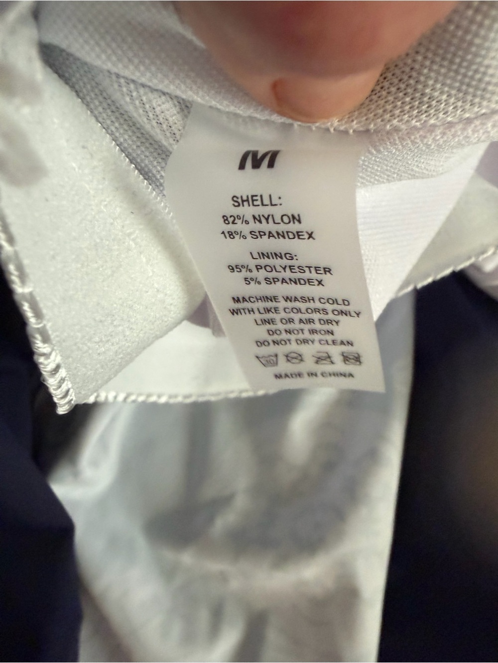 Navy and White Printed Long Sleeve Rash Guard - Picture 5 of 5